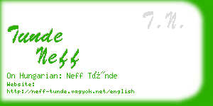 tunde neff business card